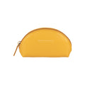 RB1089AR | Half-Moon Clutch Bag Made in Italy in Genuine Dollar-Grain Leather. Mustard Color-0