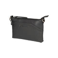 RB2003A | Genuine full-grain leather shoulder/wrist bag, dollar/light grain. Removable shoulder strap and handle. Black color. Dimensions: 22 x 14 x 2.5 cm. Packaging: Non-Woven Fabric Bag - Bag at Dealshubindia