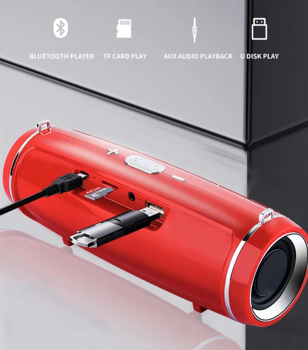 Bluetooth Speaker Mini Subwoofer Red - Speakers at Dealshubindia