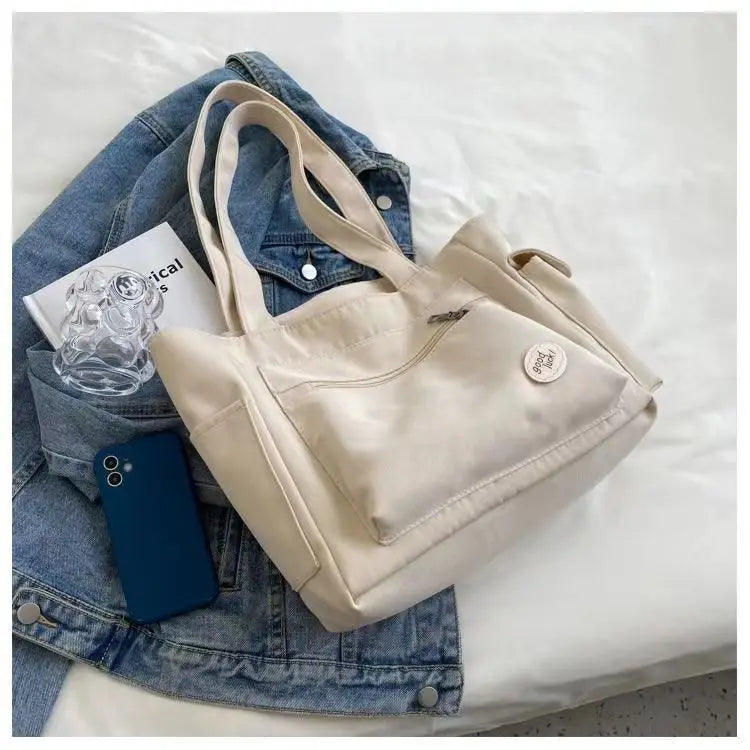 Womens Canvas Tote Bag Large Casual Shoulder Bag - n/a at Dealshubindia