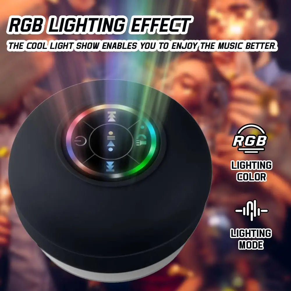 Bluetooth Mini Speaker with LED Lights Black - Speakers at Dealshubindia