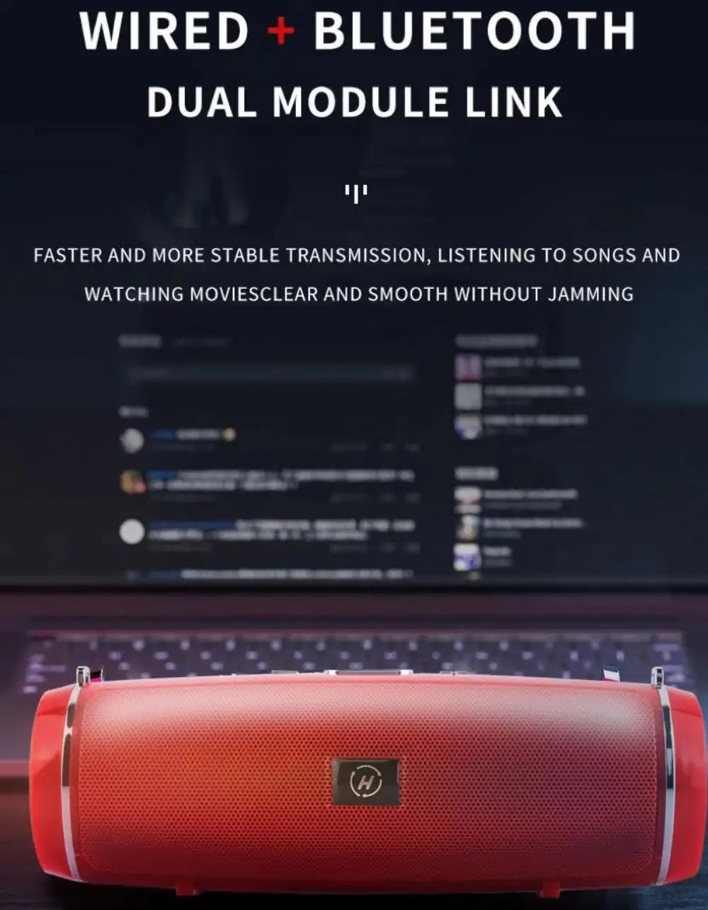 Bluetooth Speaker Mini Subwoofer Red - Speakers at Dealshubindia