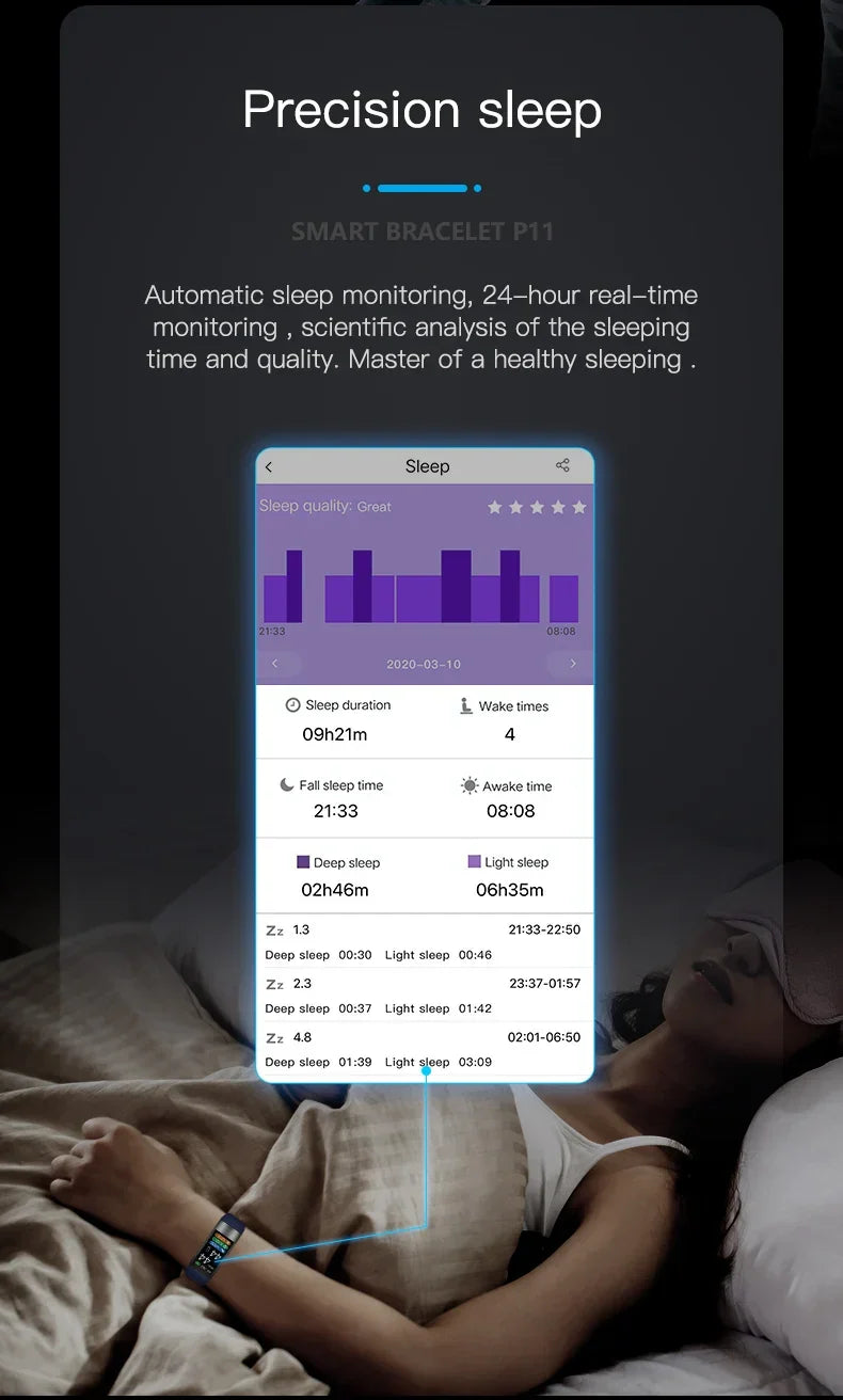 Smart Wristband Fitness Tracke Blue - Fitness equipment at Dealshubindia