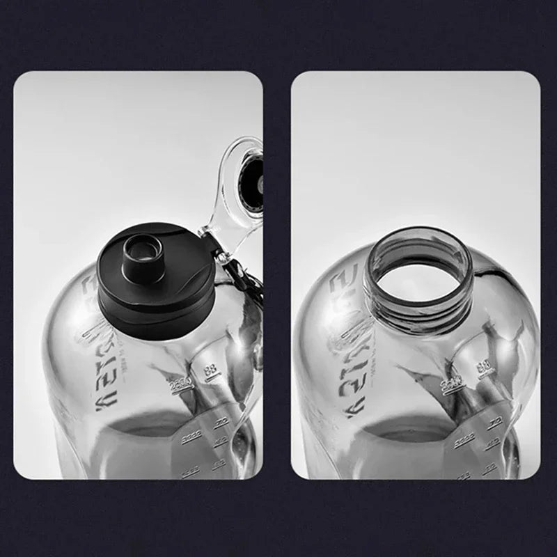 2.7L Sports Water Bottle Grey