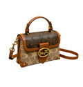 Womens Crossbody Box Bag Satchel with Flap Pocket-0