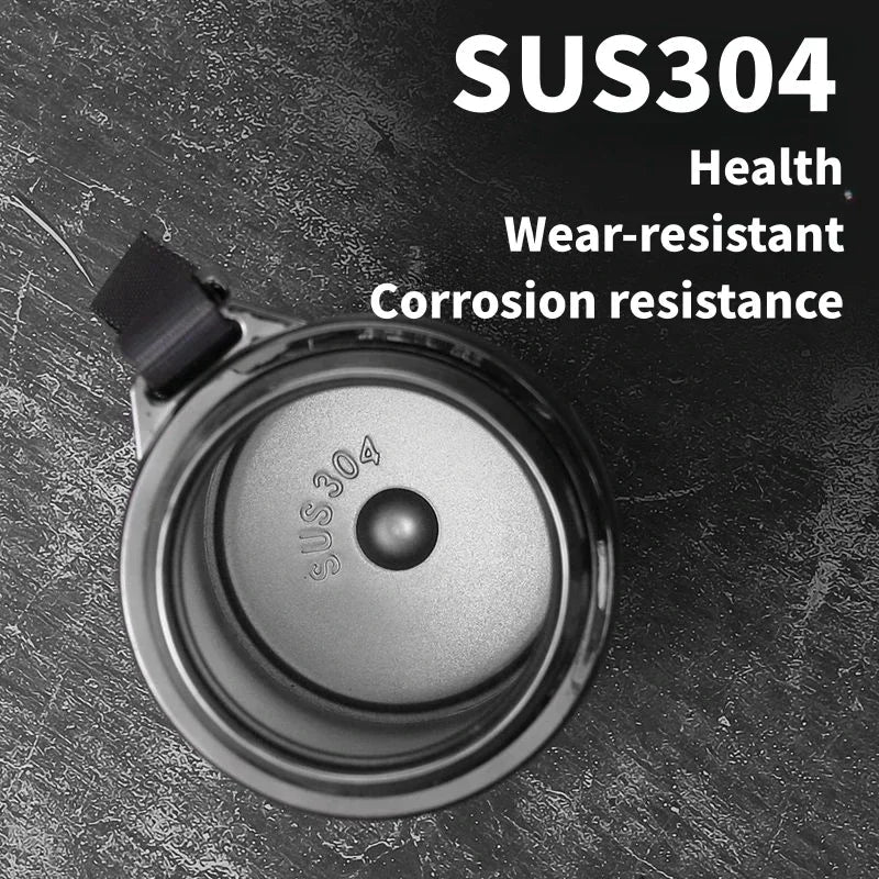 Thermos Bottle with LED Temperature Display Silver