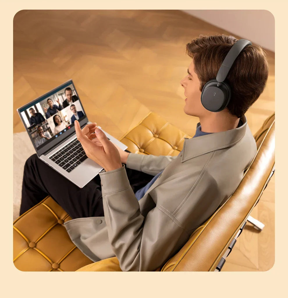 Wireless Over-Ear Headphones 3D Spatial Audio Gray - Headphones at Dealshubindia