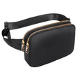 Women Waist Bag Waterproof Crossbody Chest Fanny Pack (Black)-0