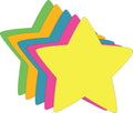 SHAPES ETC. Star Bright Neon Assorted Color Small Cut-Outs- 3” x 3”
