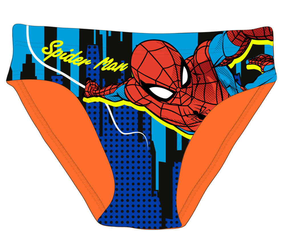 Spiderman little boy swim briefs - uv orange - 110