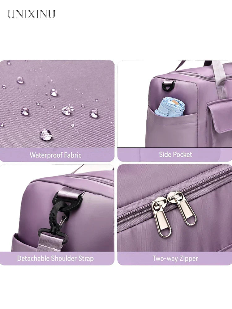 Womens Carry-On Travel Duffel Bag with Shoe Compartment - Luggage & Bags > Duffel Bags > Gym Duffel Bags at Dealshubindia
