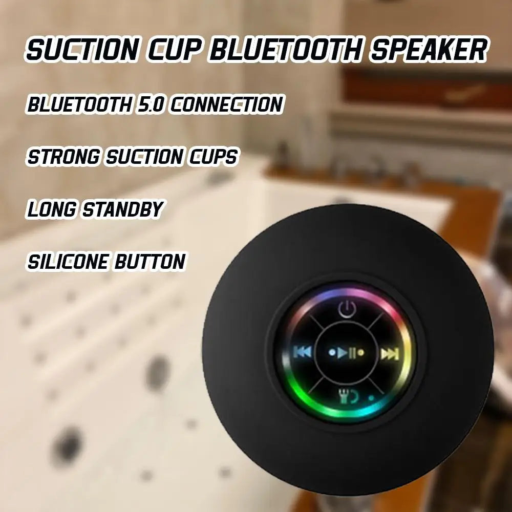 Bluetooth Mini Speaker with LED Lights Black - Speakers at Dealshubindia