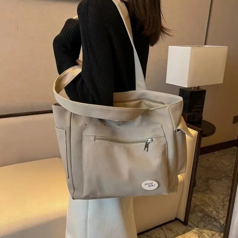 Womens Canvas Tote Bag Large Casual Shoulder Bag-3