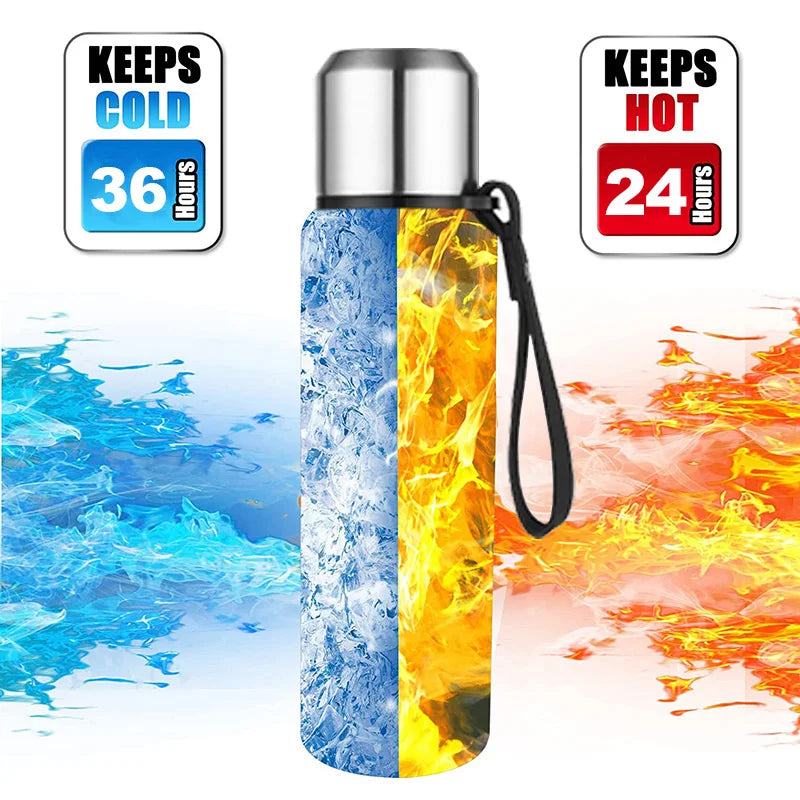 1000ml Stainless Steel Thermos Bottle Silver