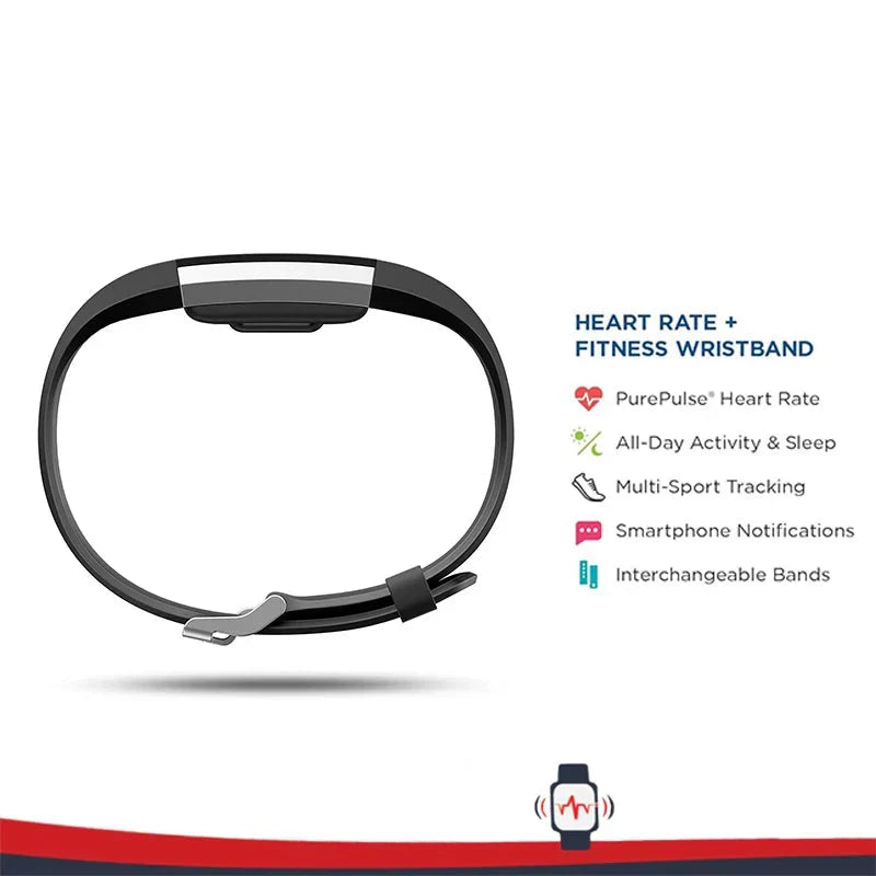 Smart Fitness Wristband Heart Rate Black - Fitness equipment at Dealshubindia