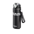 800ML Sports Vacuum Flask with Straw Black-0