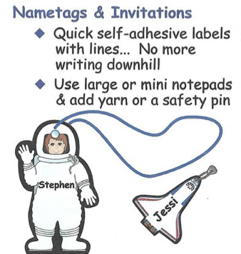 SHAPES ETC. Mini Notepad - Astronaut