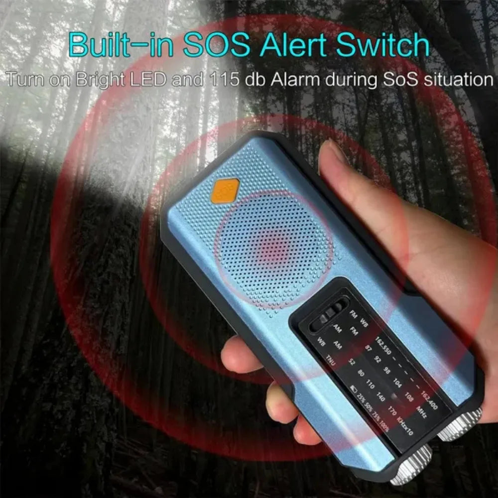 2000mAh Weather Emergency Radio Blue - Radios at Dealshubindia