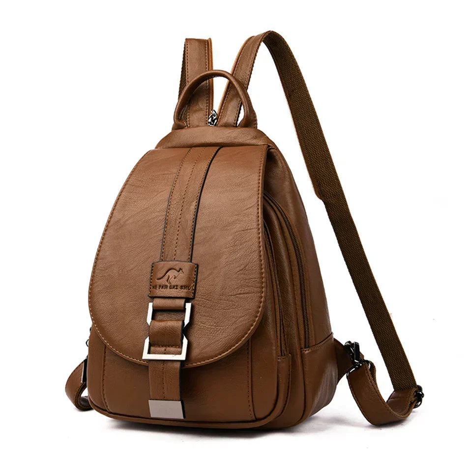 Travel Backpack Women Shoulder School Bag (Brown) - Luggage & Bags > Backpacks at Dealshubindia