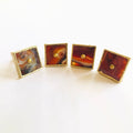 Square Red Agate Cabinet Knobs
