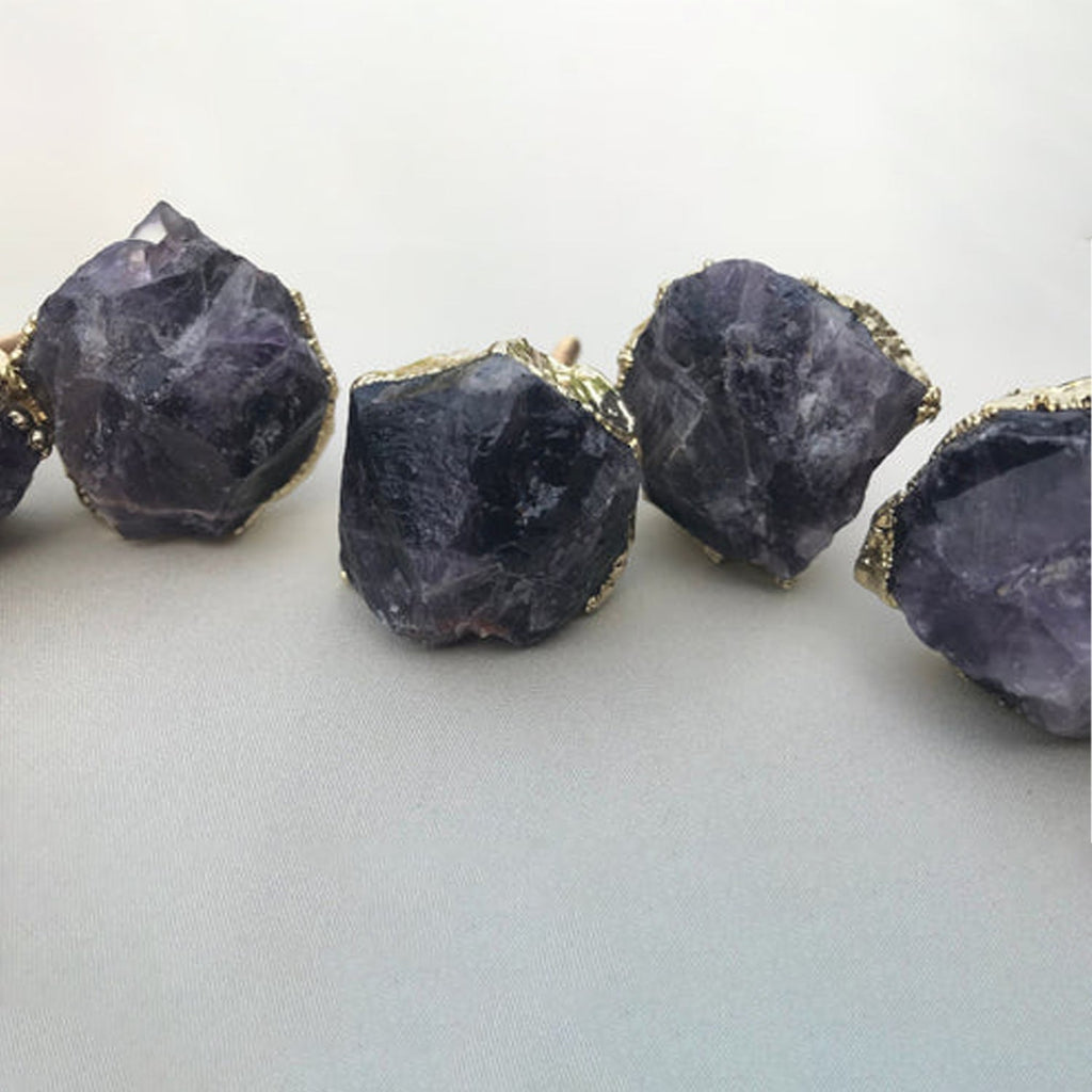 Amethyst Crystal Knobs Finish Cabinet Drawer Pull Wardrobe Dresser Interior Decorative Handle