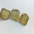 Mustard Agate Slice Cabinet Knobs