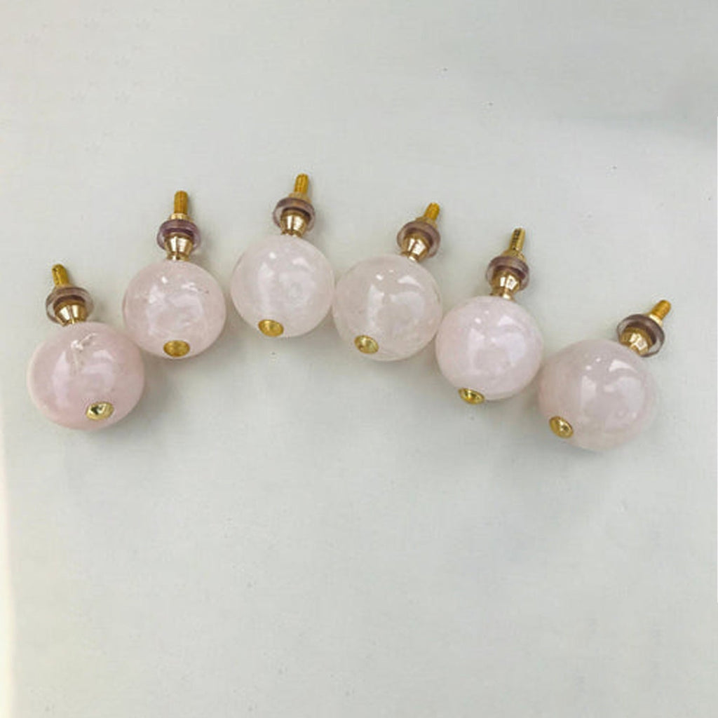 Rose Quartz Sphere Cabinet Knobs