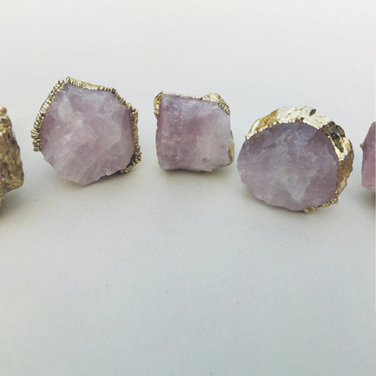 Rose Quartz Crystal Knobs Finish Cabinet Drawer Pull Wardrobe Dresser Interior Decorative Handle