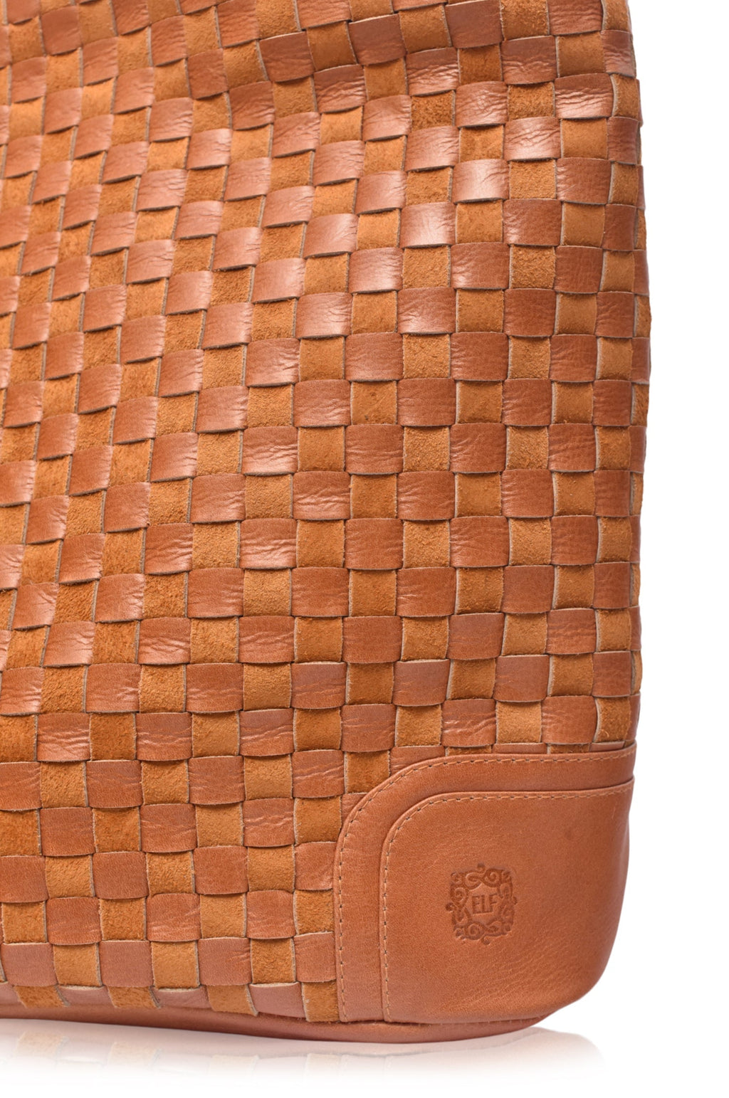 Soho Lane Woven Leather Shoulder Bag - Leather bag at Dealshubindia
