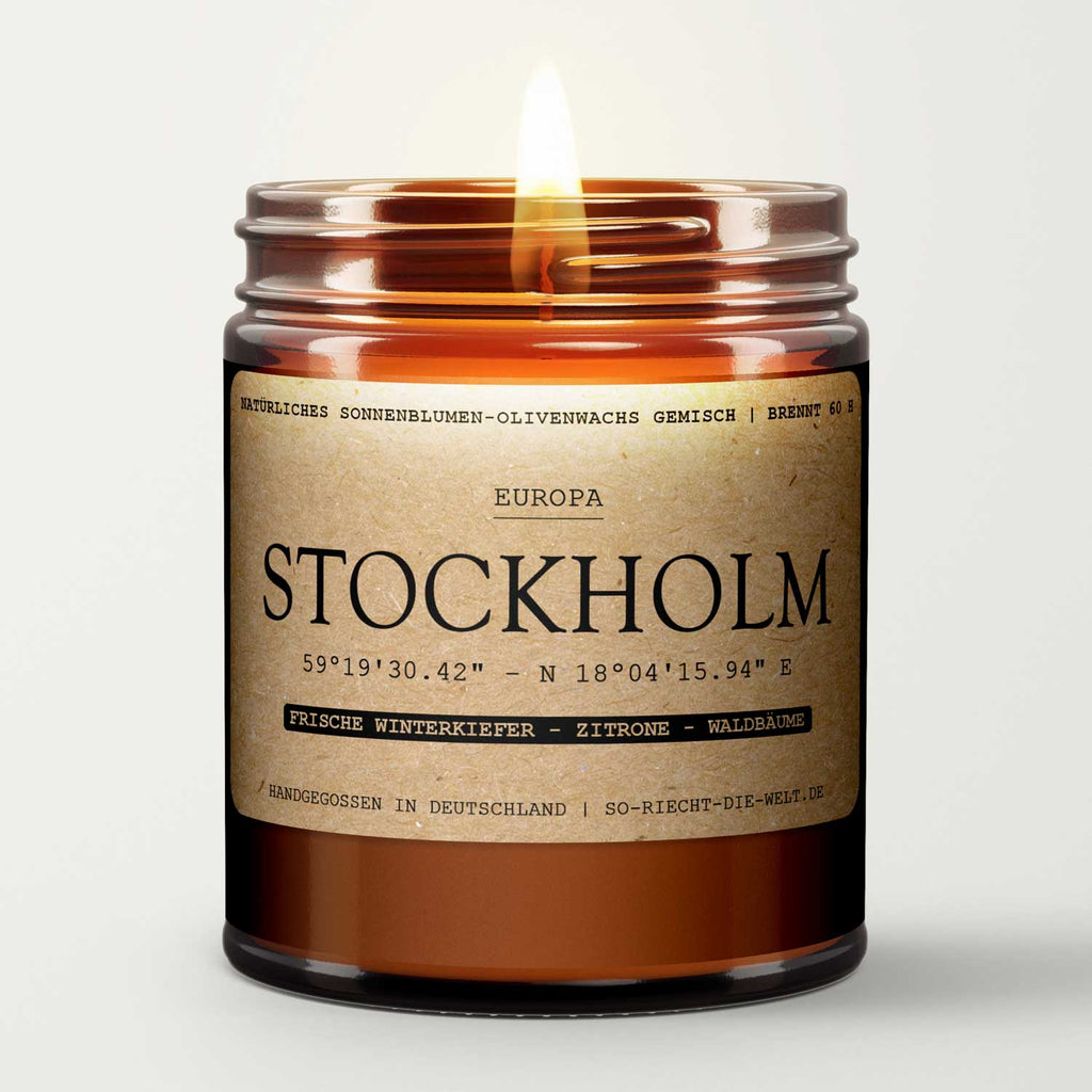 Stockholm Kerze - Frische Winterkiefer | Zitrone | Waldbäume