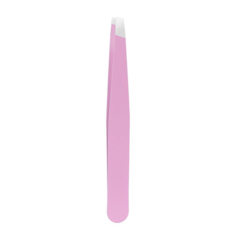 Stainless Steel Hair Eyebrow Tweezers Plucker Puller Beauty Slanted Nail Tip
