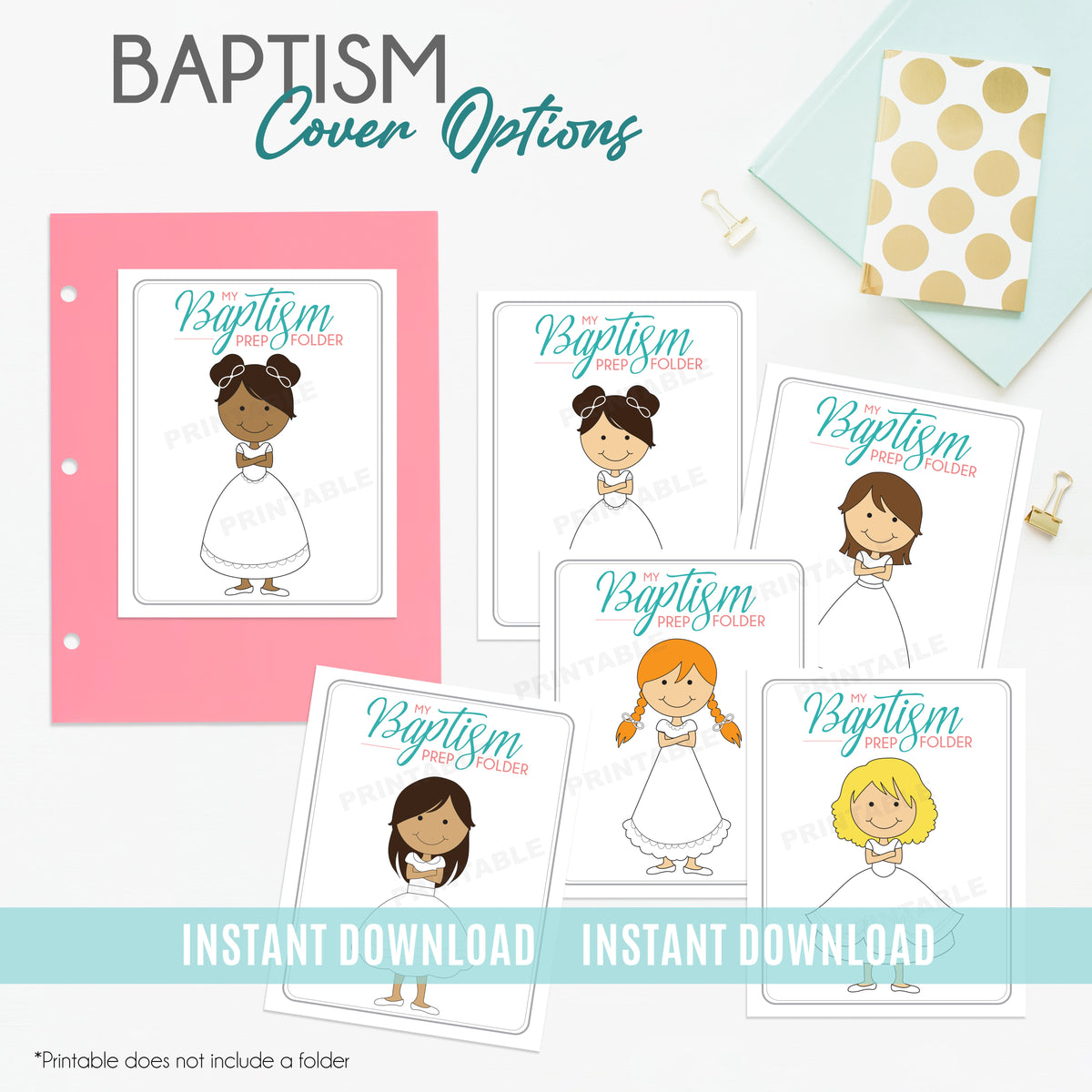 Baptism Preparation Workbook for Girls | Instant Download