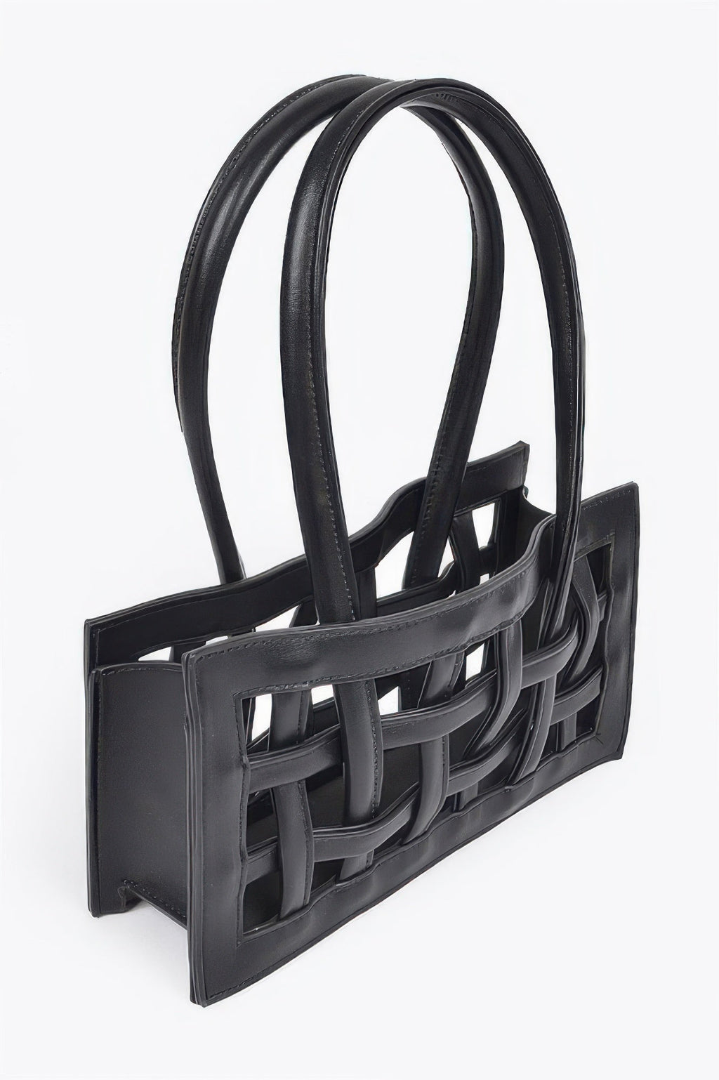 Woven Faux Leather Bag - n/a at Dealshubindia