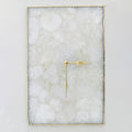 White Crystal Agate Rectangular Wall Clock-0