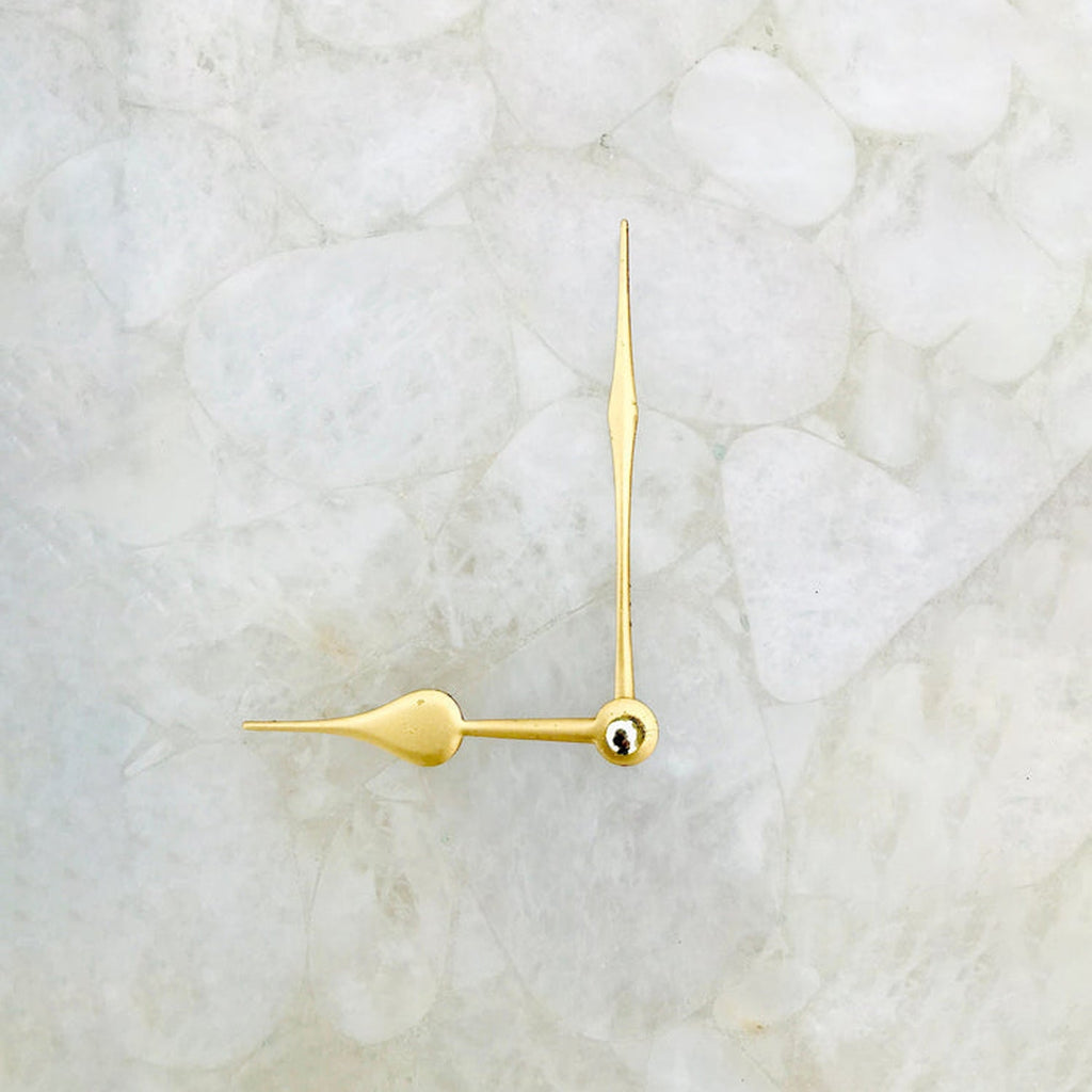 White Crystal Agate Large Wall Clock