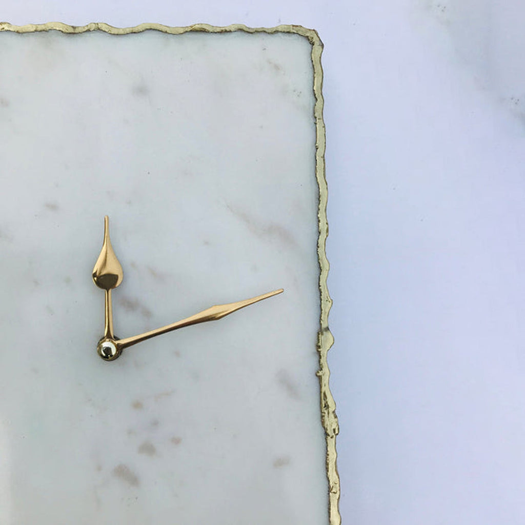 White Marble Large Wall Clock