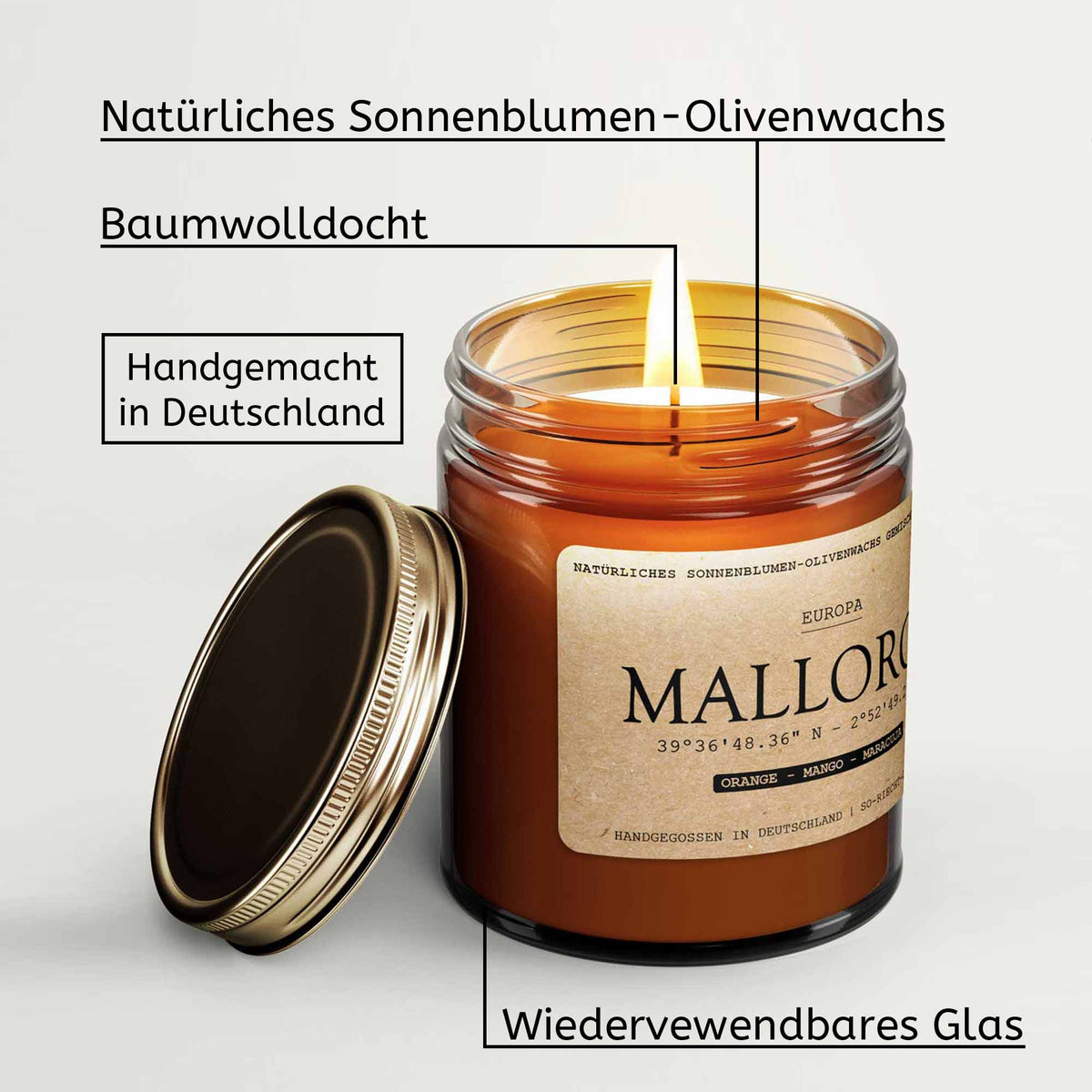 Stockholm Kerze - Frische Winterkiefer | Zitrone | Waldbäume