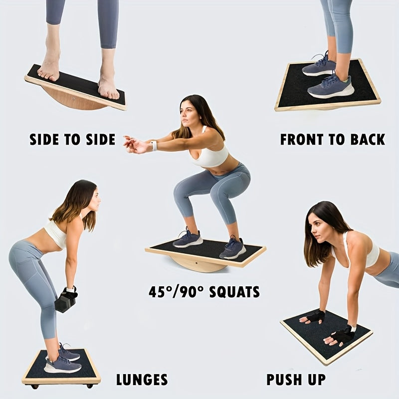 Wooden Balance Fitness Board for Adults - Fitness at Dealshubindia
