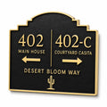 Personalized Casita Address Sign, Main House and Guest House Direction Brass Plaque