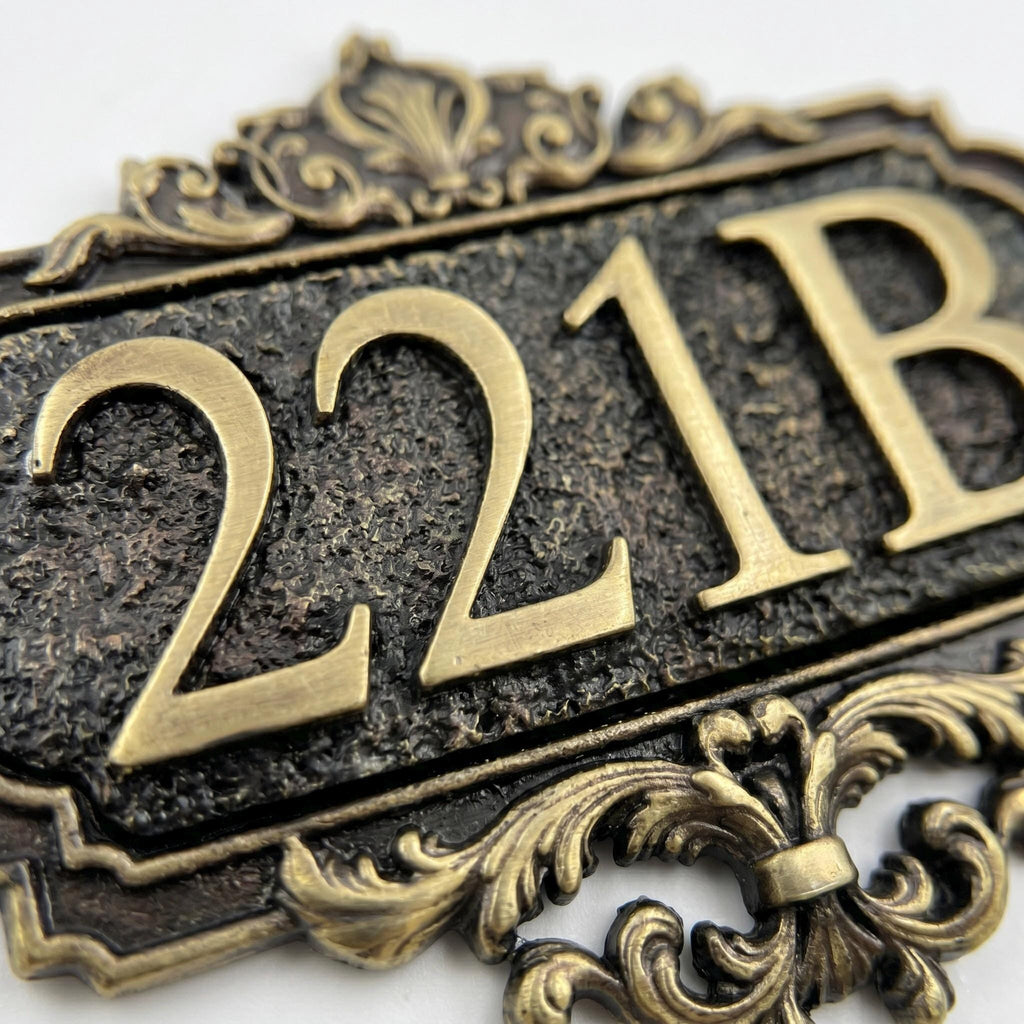 Custom Ornate House Number Sign | Victorian Gothic Brass Address Plaque | Antique Scrollwork Sign | Housewarming Gift