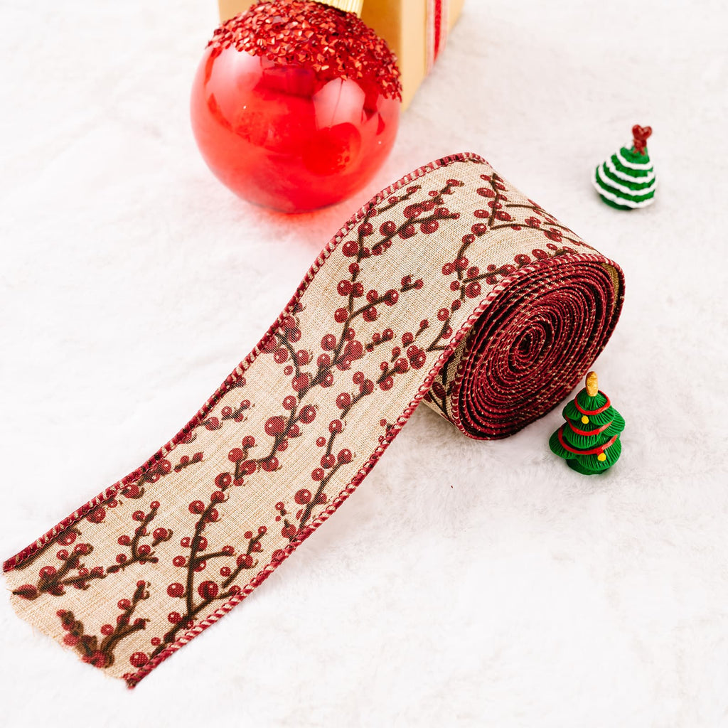 Christmas Polyester Ribbon - n/a at Dealshubindia