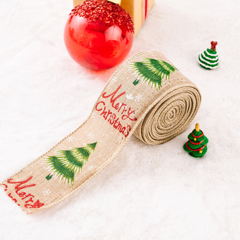 Christmas Polyester Ribbon - n/a at Dealshubindia