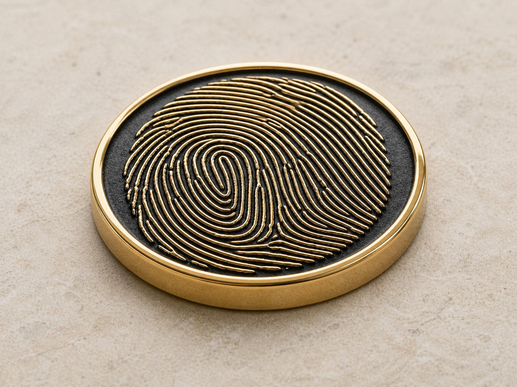 Custom Grandma Thumbprint Memorial Plaque, Antique Brass Keepsake, Personalised Handwriting Remembrance Gift