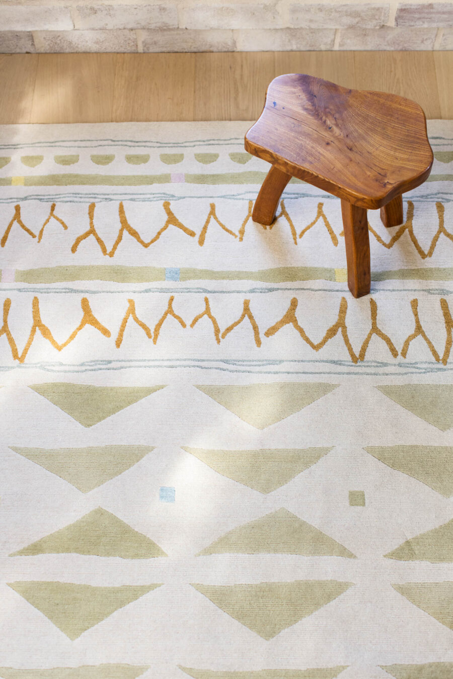 Hand Tufted Wool Rug | Ivory & Sage Green | Wool | CloneXp by Rugfine