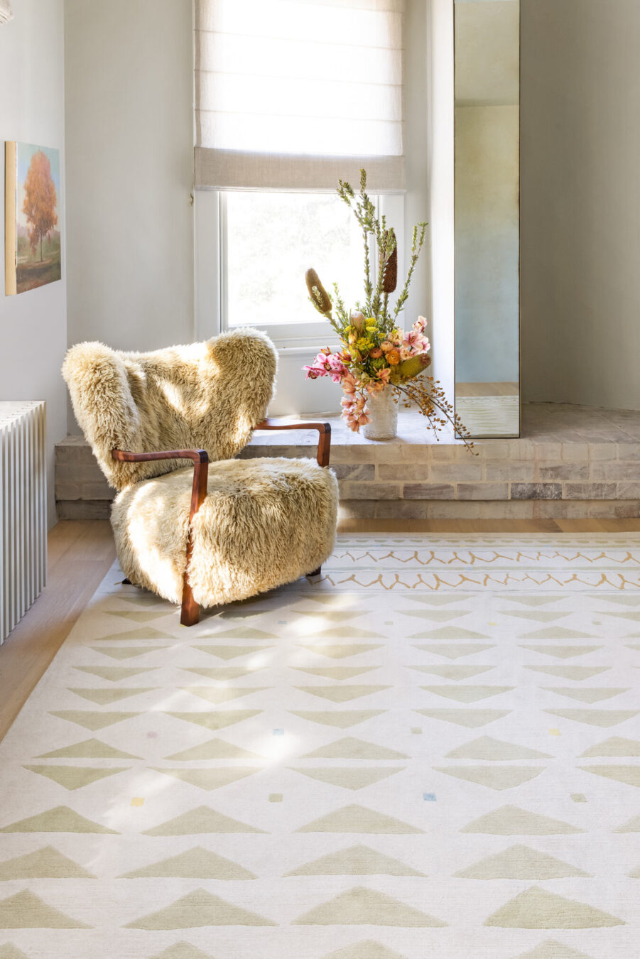 Hand Tufted Wool Rug | Ivory & Sage Green | Wool | CloneXp by Rugfine
