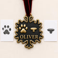 Pet Print Ornament, Snowflake-0