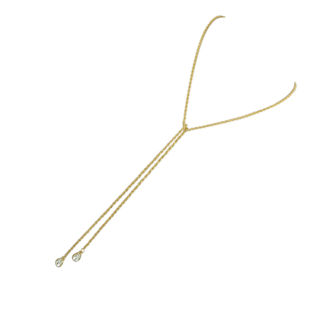 Designer Jewellery Gold Silver Long Chain Water Drop Necklace Trendy Accessories
