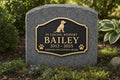 Personalised Memorial Sign, Pet Remembrance Plaque, Raised Antique Brass Design