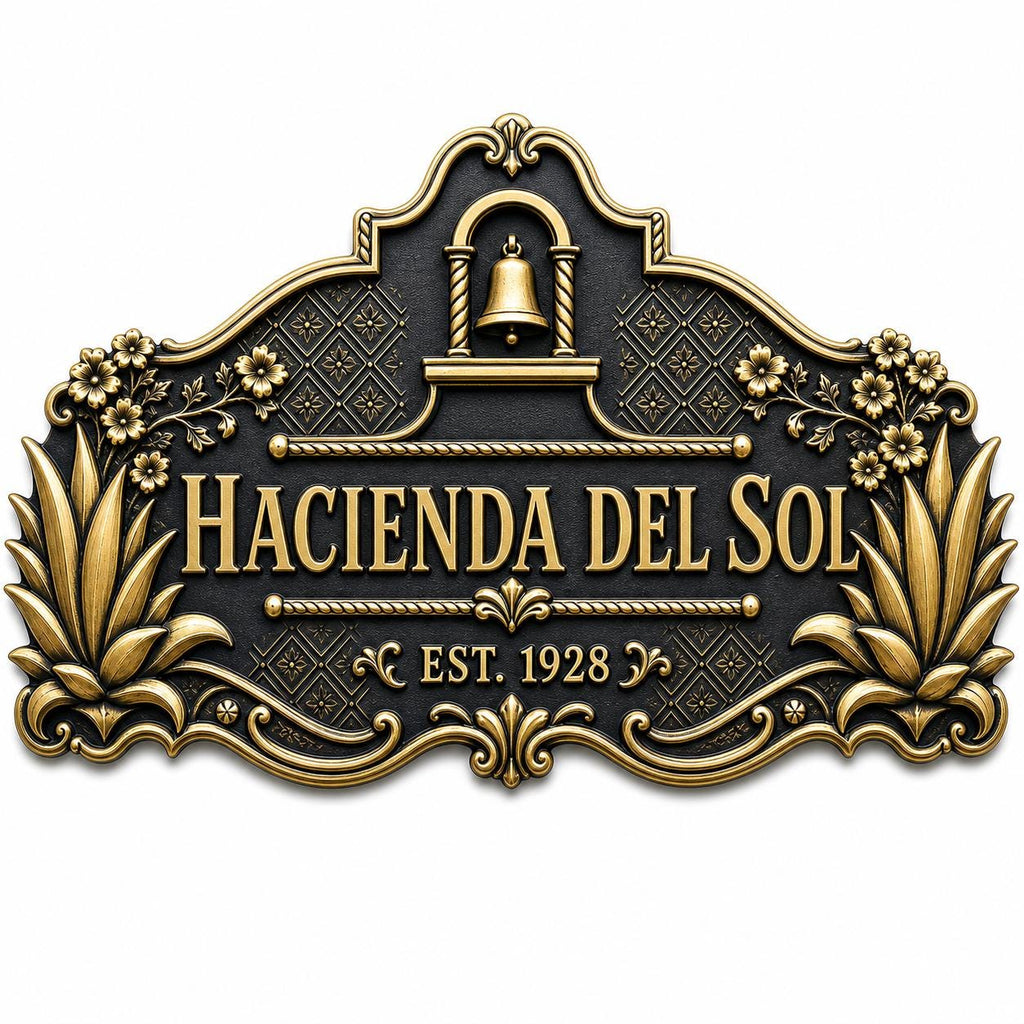 Personalized Antique Brass House Name Plaque | Spanish Style Address Sign