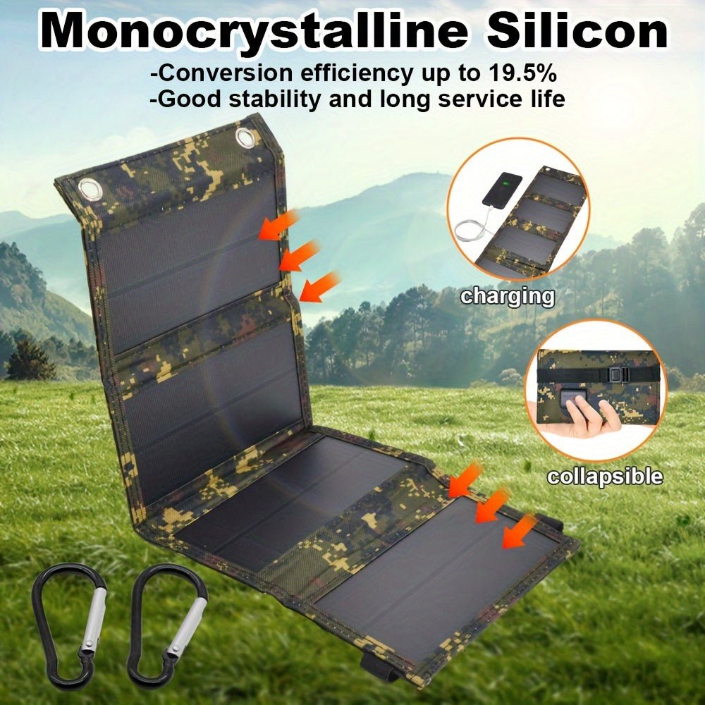 Portable Foldable Camouflage Solar Panel Charger - Electronics > Battery Chargers & Power at Dealshubindia